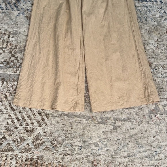 Tan Wide Leg Relaxed Fit Trousers Womens Small - Picture 3 of 4